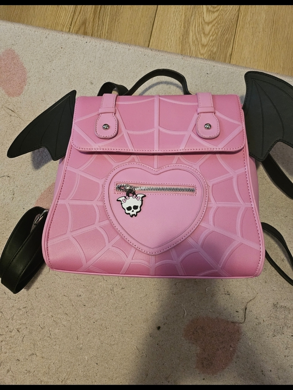Pink Bat Wing Heart Backpack - Picture 3 of 3